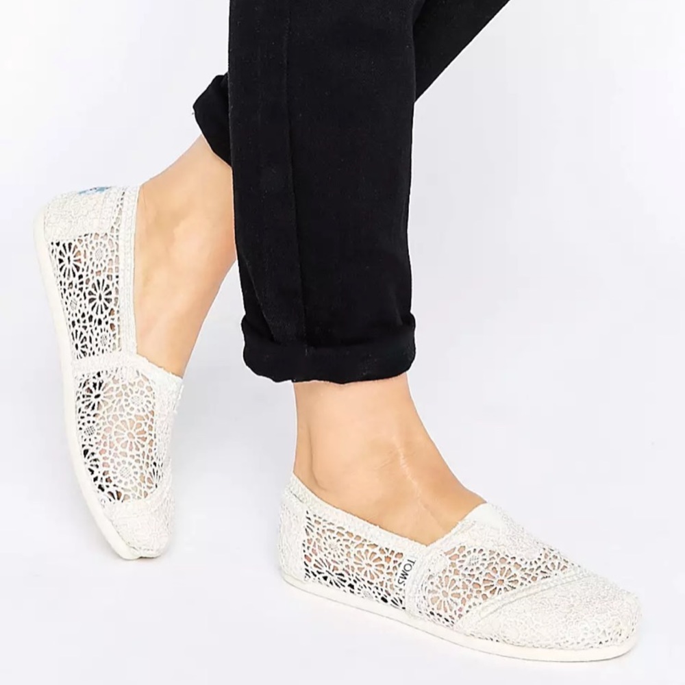 TOMS Natural Moroccan Crochet Shoe